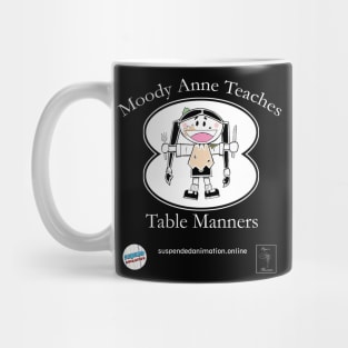 Moody Anne Teaches Table Manners Book Cover Mug